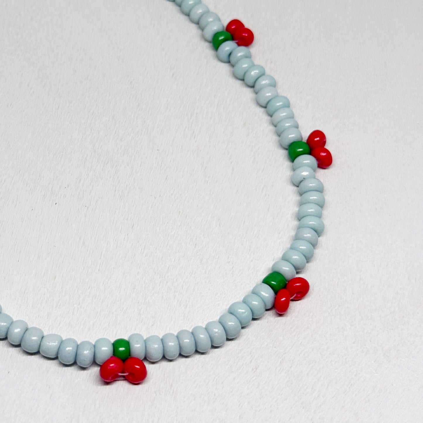 Cherry Necklace - Blue