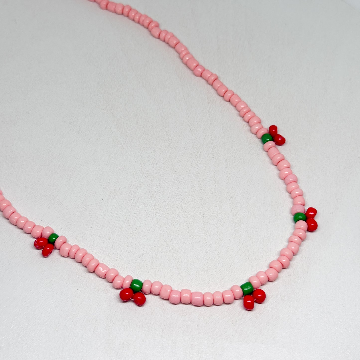 Cherry Necklace - Pink