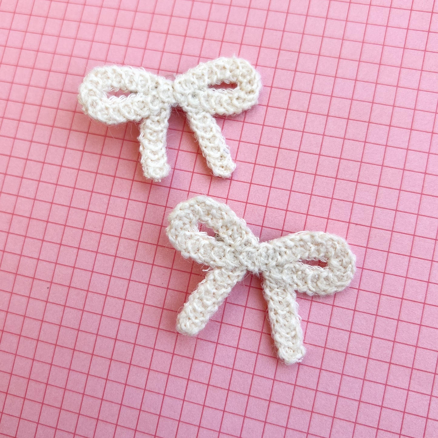 Mini Knitted Bow Clips