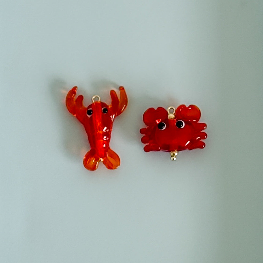 Glass Crabby Charms