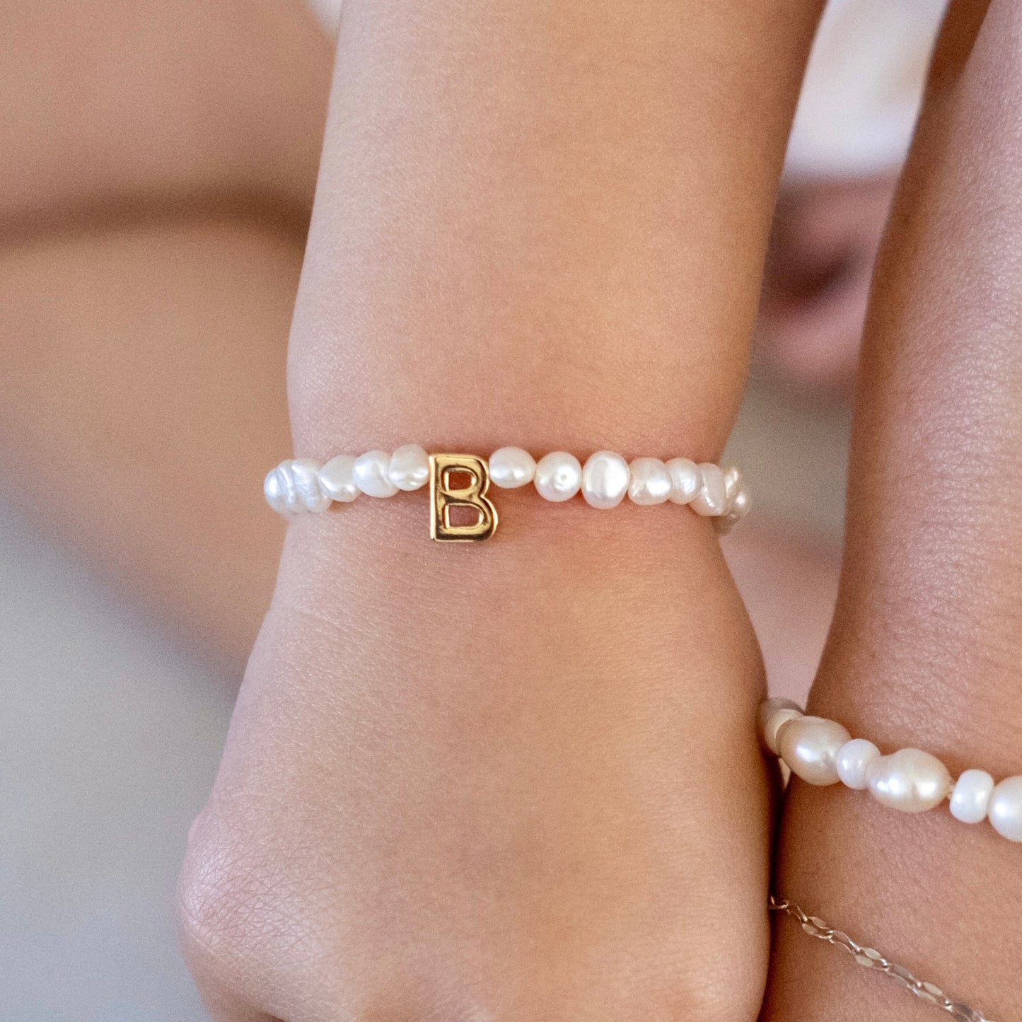 Petite Pearl Initial Bracelet