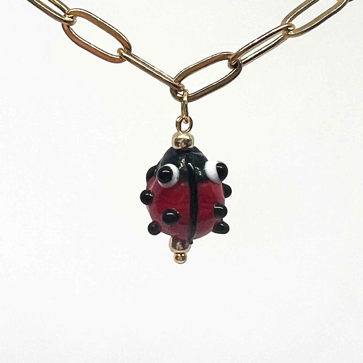 Ladybug Glass Charm