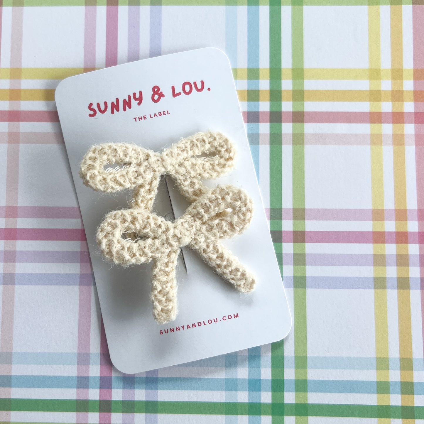 Mini Knitted Bow Clips