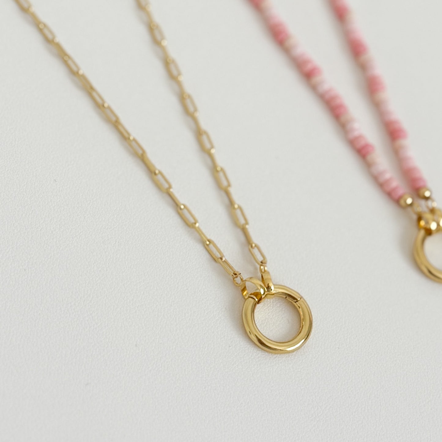 18k GP Round Carabiner Chain