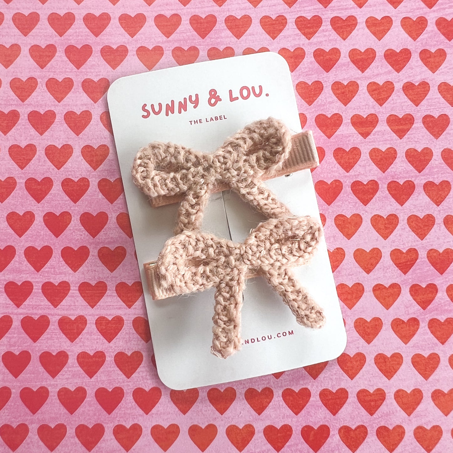 Knitted Bow Clips