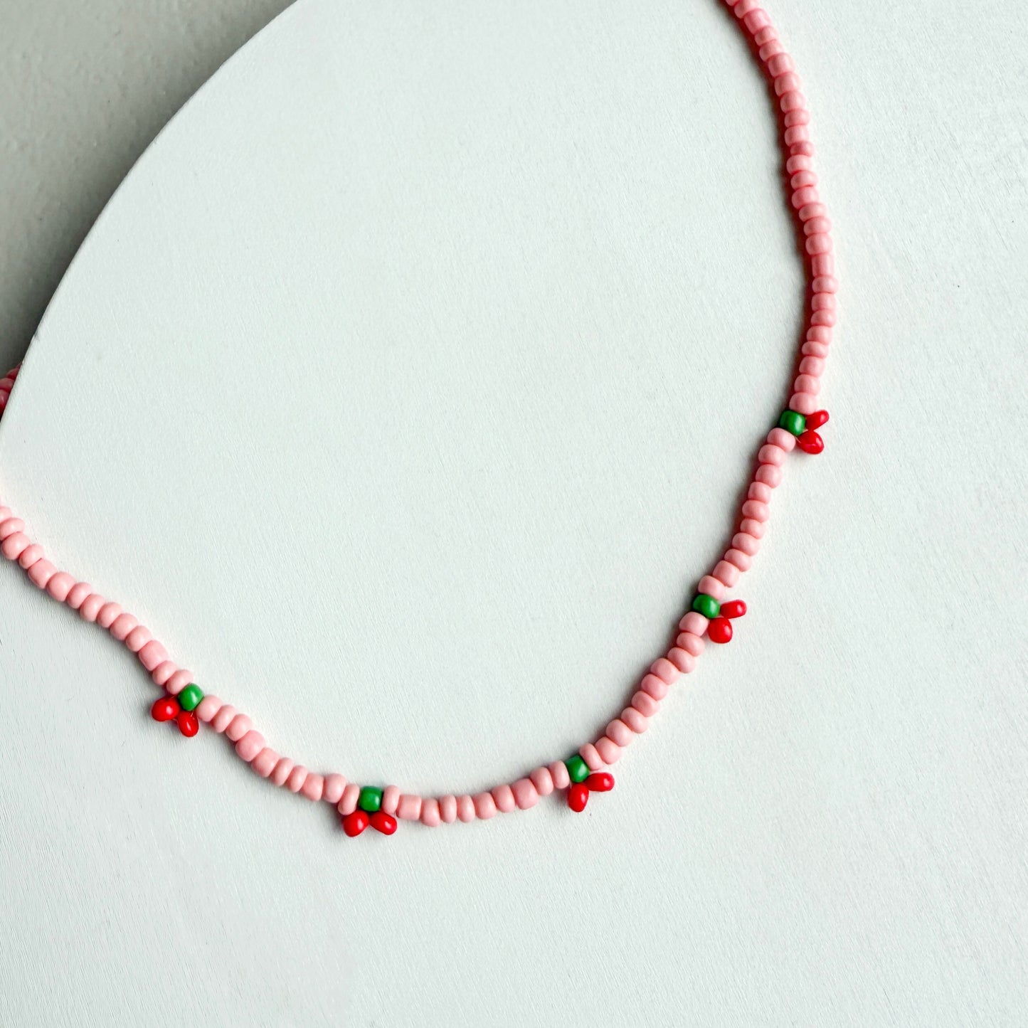 Cherry Necklace - Pink