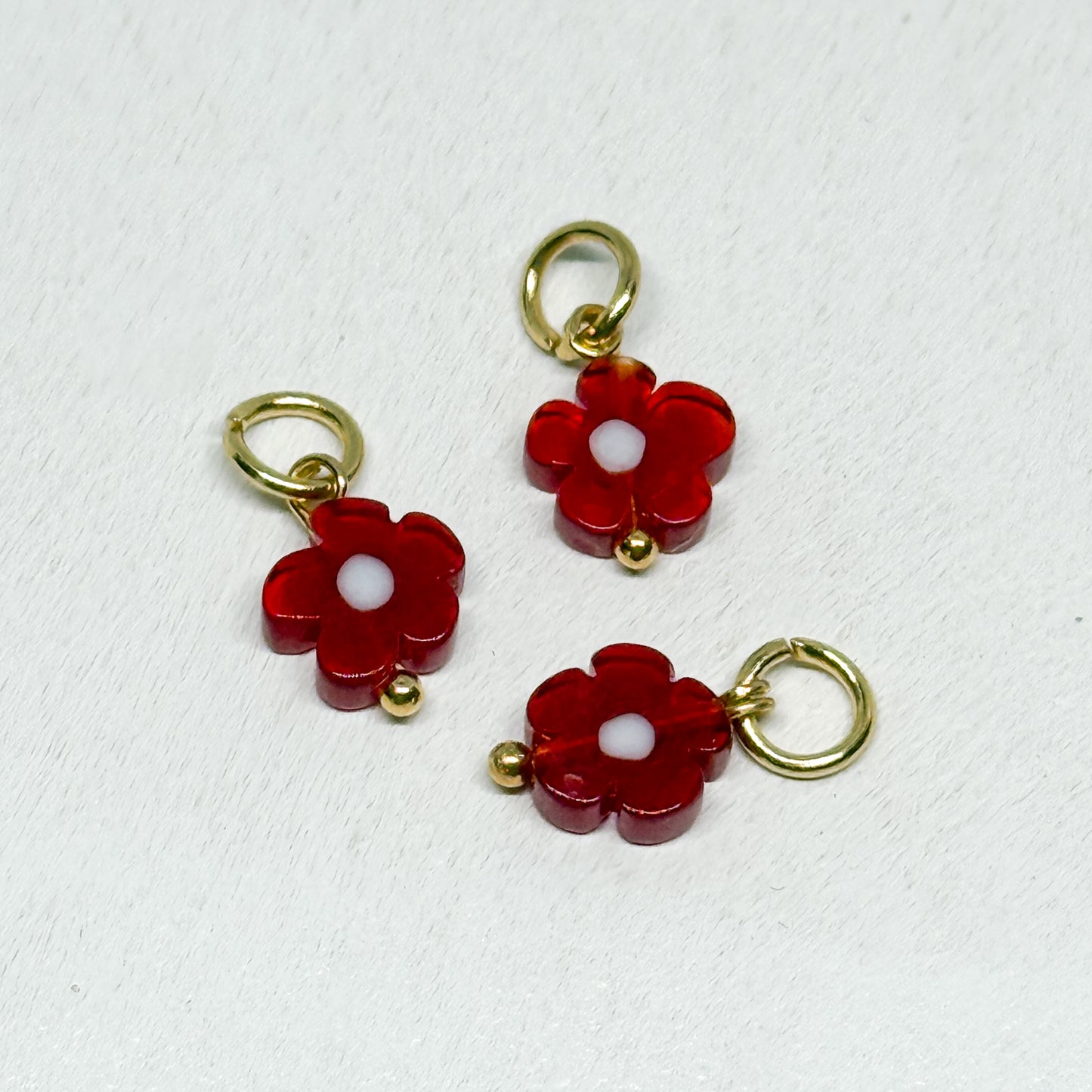 Glass Flower Charm