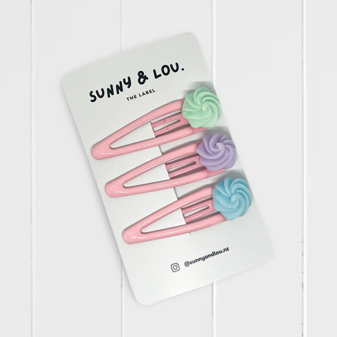 Pastel Frosting Hair Clip Set