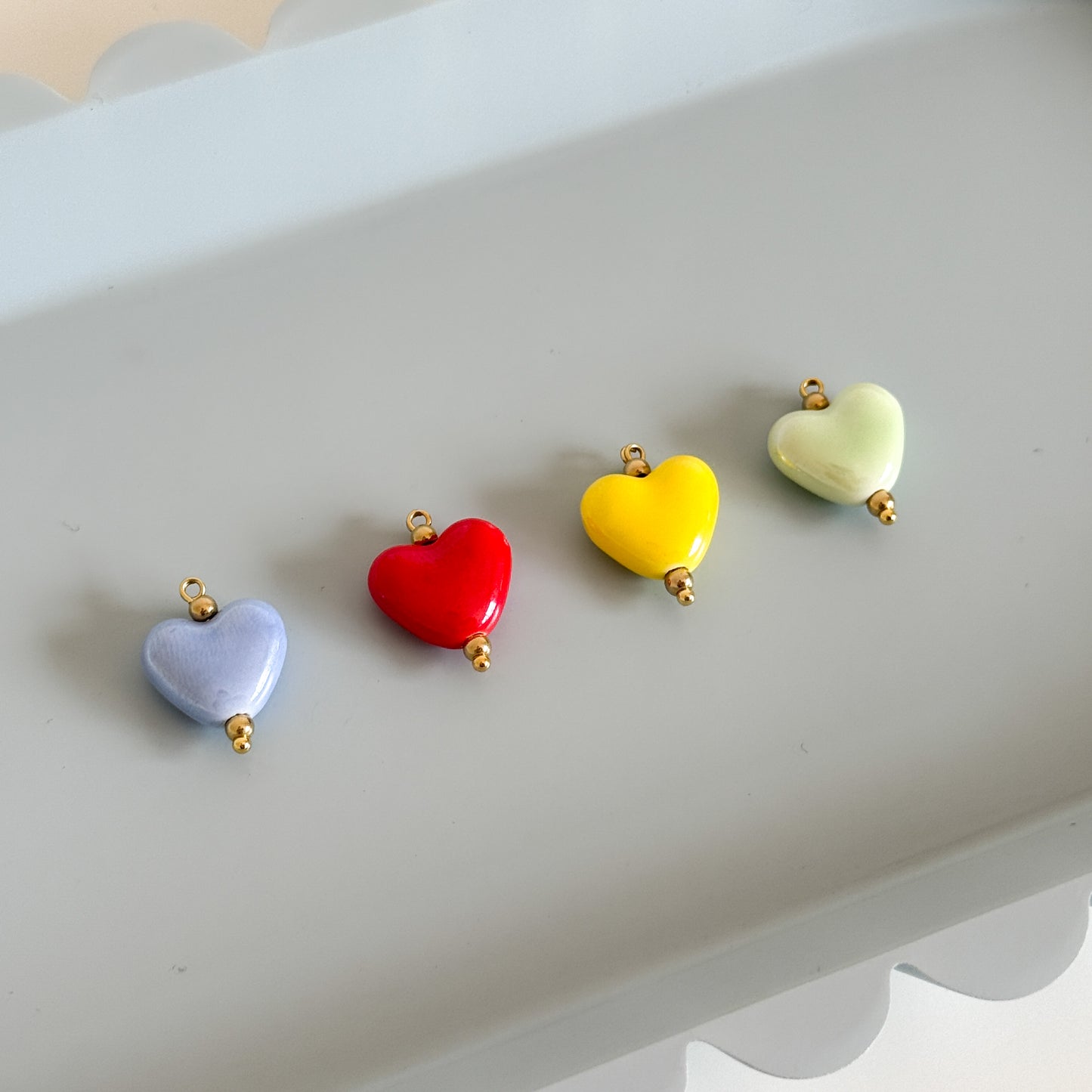 Ceramic Heart Charms