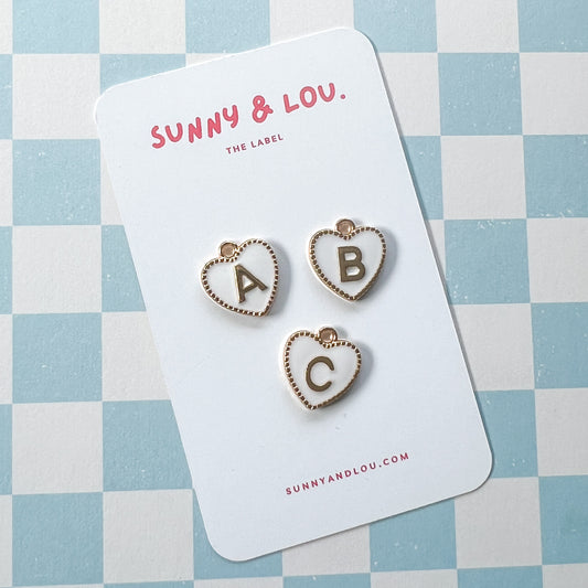 Heart Initial Alloy Charm