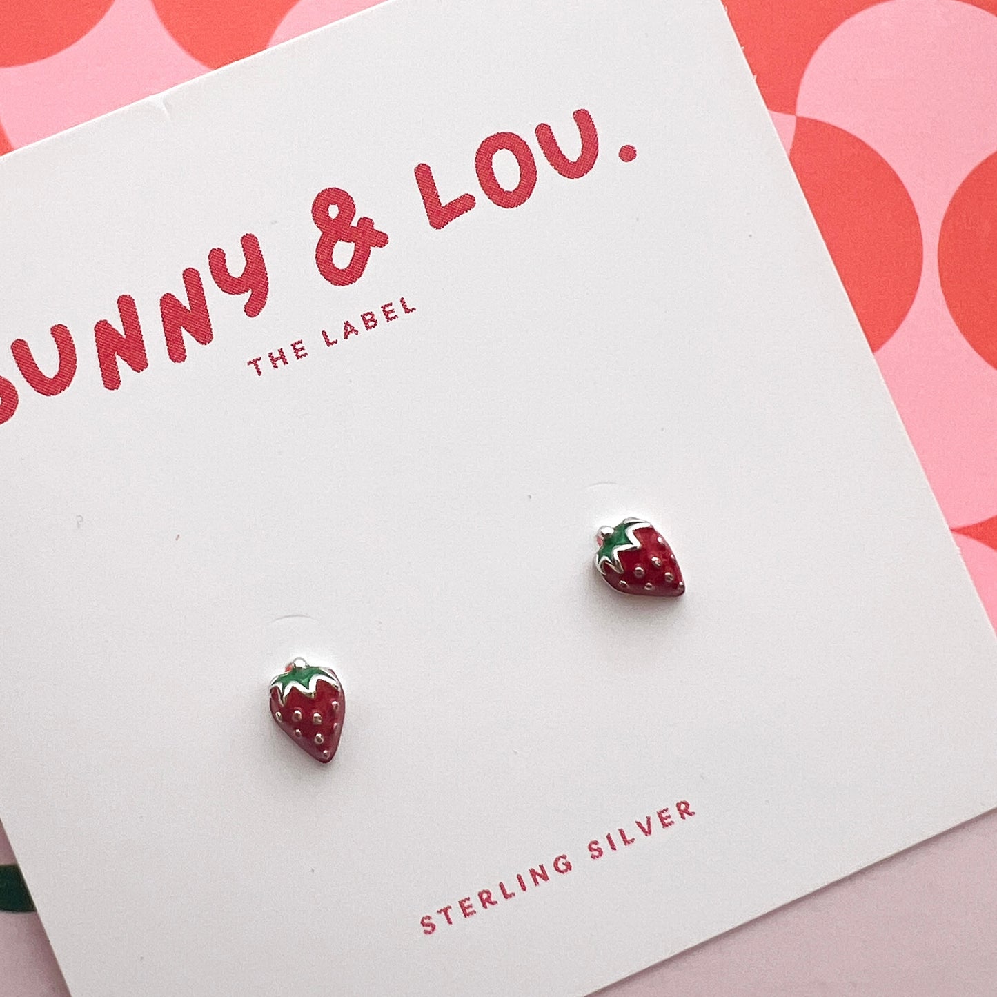 Strawberry Studs - Sterling Silver