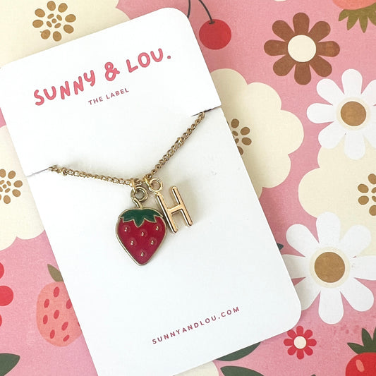 Personalised Strawberry Necklace