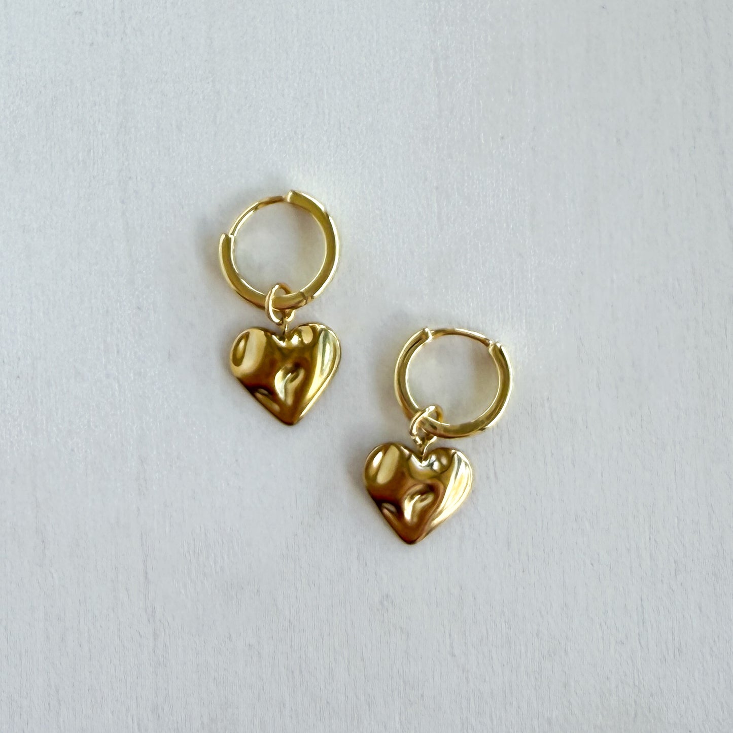 Battered Heart Earrings