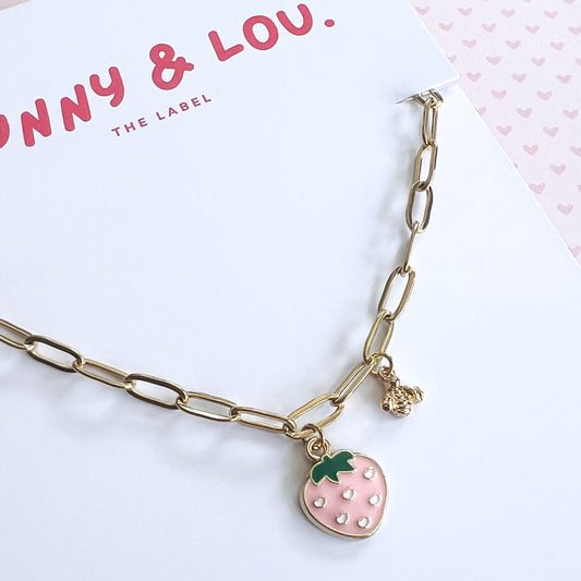 18k GP Strawberry Pickin’ Necklace