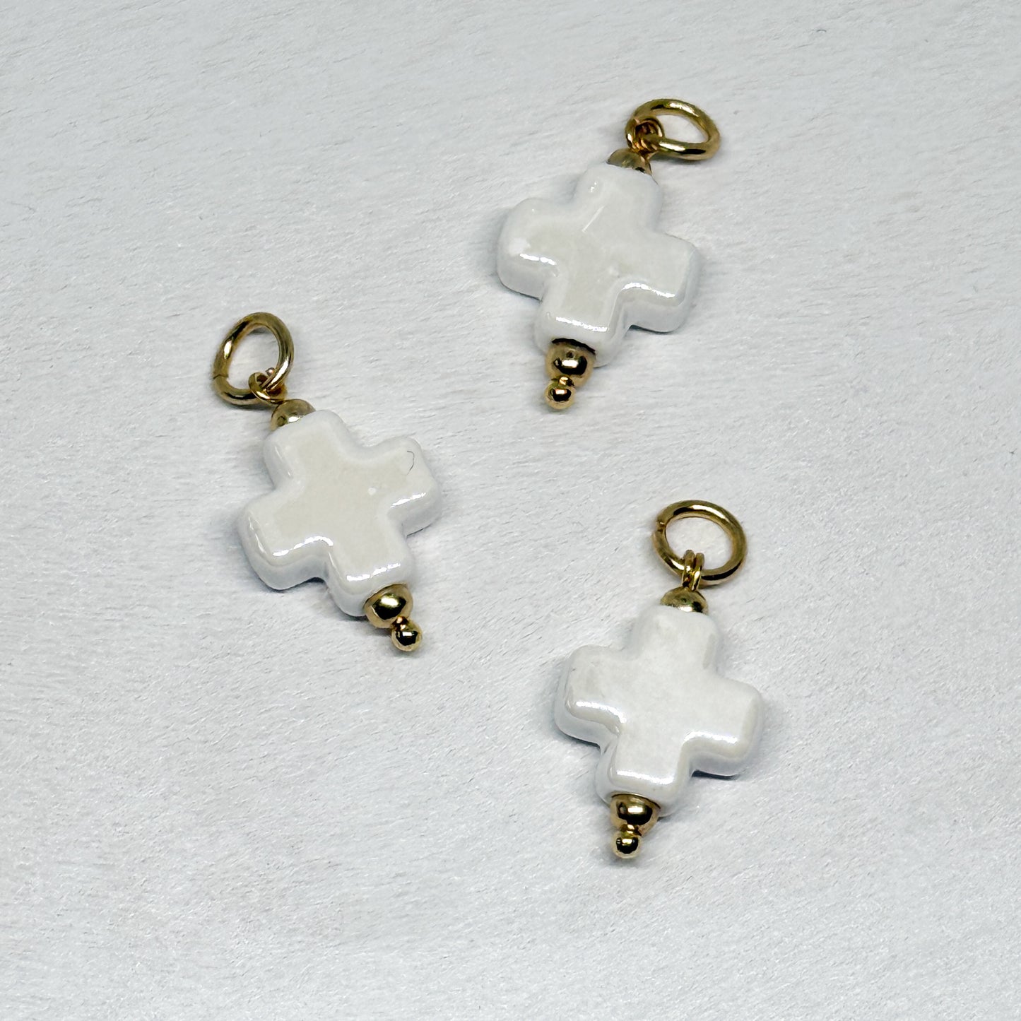 Ceramic Cross Charm