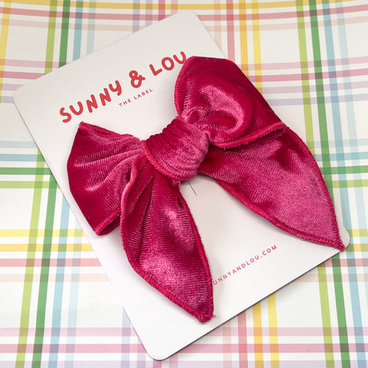 Lush Velvet Bow Clip