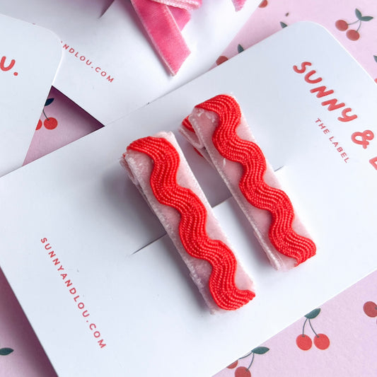 Luxe Velvet Squiggle Clips