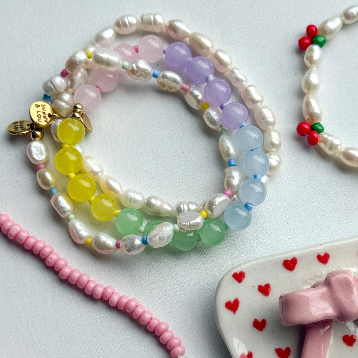 Candyfloss Pearl Bracelet