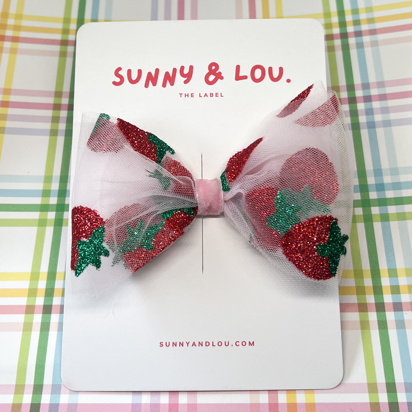 Strawberry Bow Clip