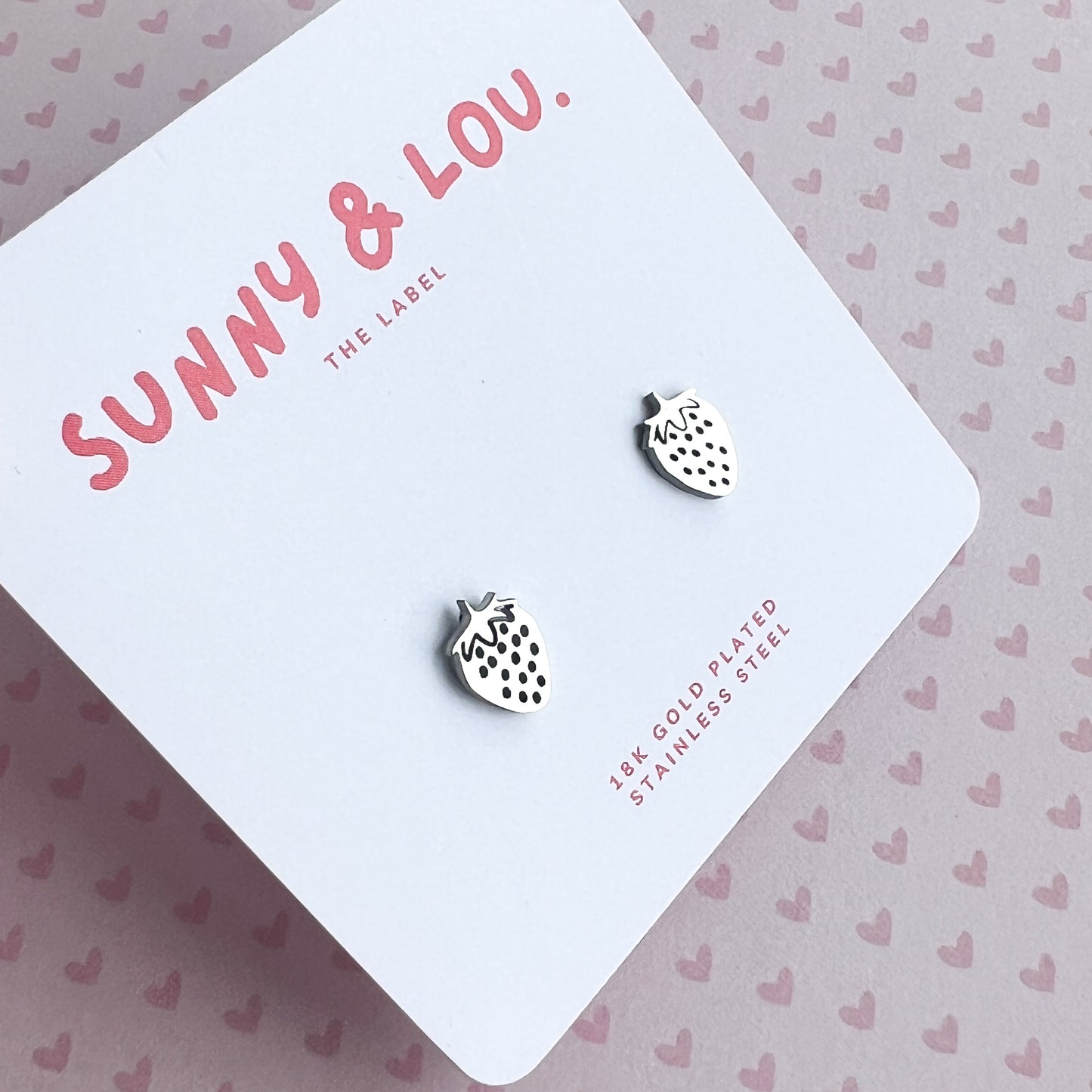 Strawberry Studs - 18k GP Stainless Steel