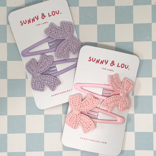 Cosy Bow Hair Clips