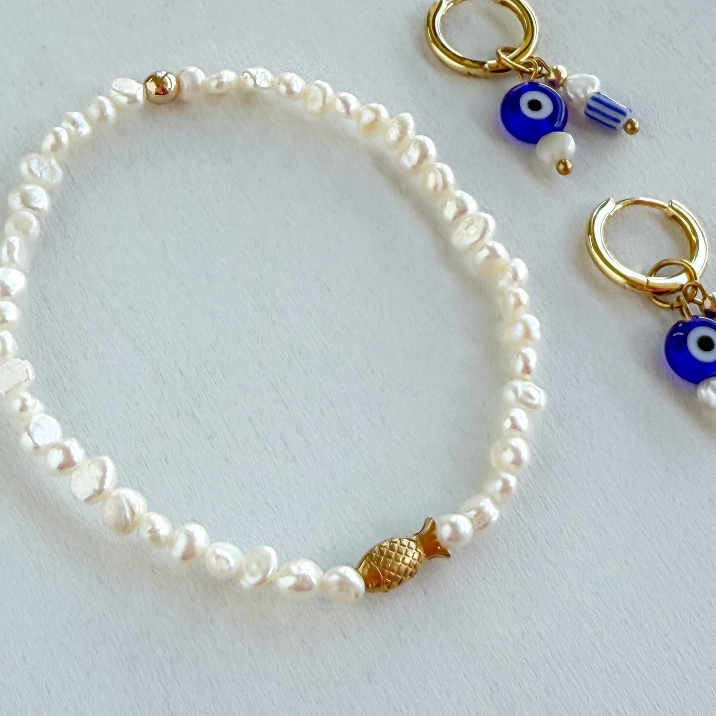 Petite Pearl Fish Bracelet