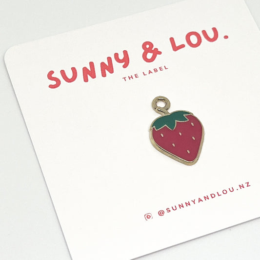 Strawberry Alloy Charm