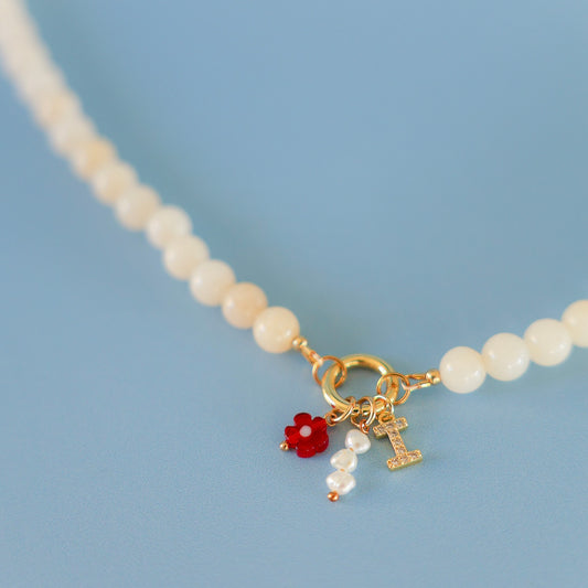 Calcite Gemstone Carabiner Necklace