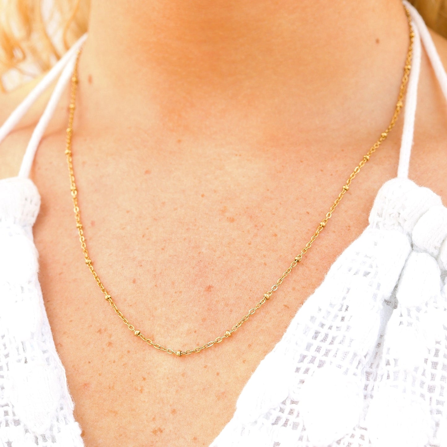 18k GP Bobble Chain (35cm)