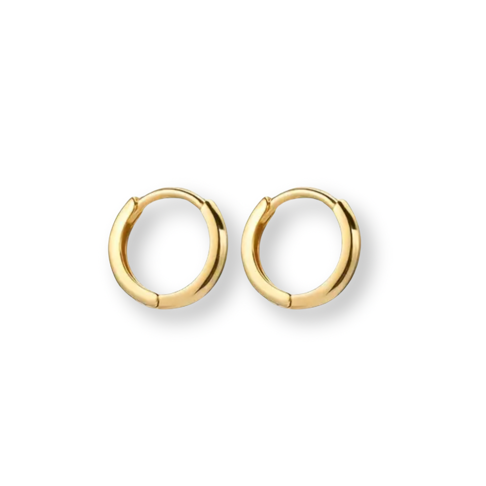 18k GP Charm Hoops