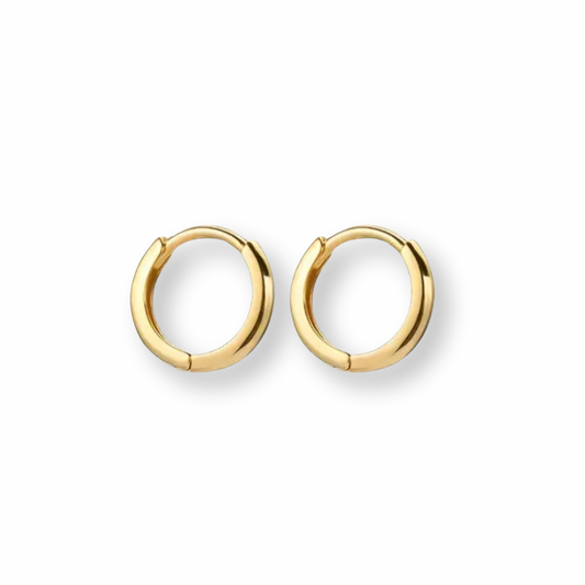 18k GP Charm Hoops