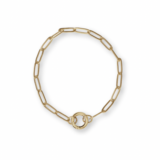 18k GP Carabiner Bracelet