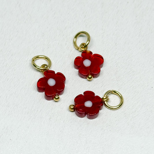 Glass Flower Charm