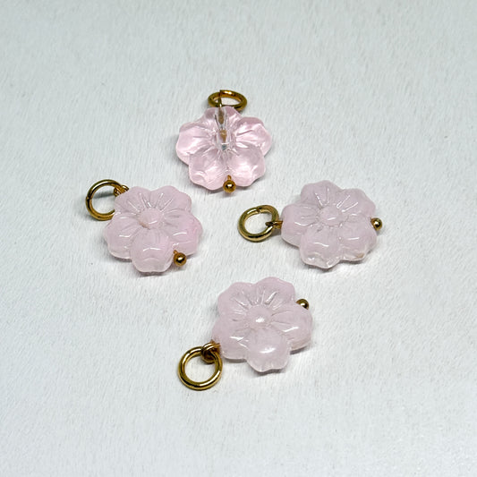 Forget-Me-Not Glass Charm