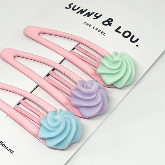 Pastel Frosting Hair Clip Set